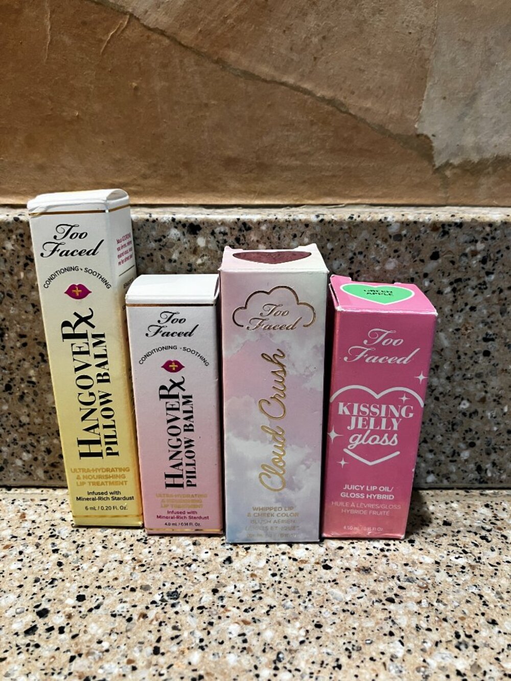 Too Faced Set of 2 Pillow Balms ,1  Jelly Gloss, 1 Cloud Creme Lip Gloss , Etc! - Picture 3 of 3